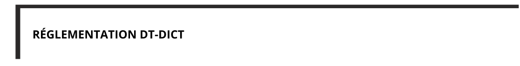 Titre Réglementation DT-DICT