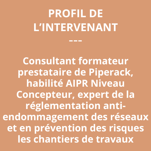 Profil de l'Intervenant Audit – Exploitant de réseaux Mise en conformité de la cartographie des ouvrages
