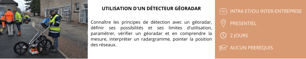 Bannière Piperack Formation Utilisation d'un détecteur géoradar