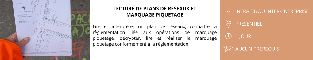 Bannière Piperack Formation Lecture de plans de réseaux et marquage piquetage